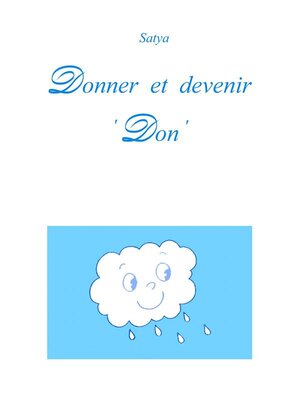 cover image of Donner et devenir 'Don'